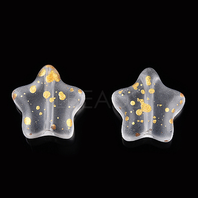 Spray Painted Glass Beads GLAA-R211-04-F03-1