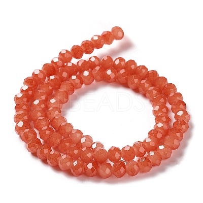 Baking Paint Imitation Jade Glass Bead Strands LS-DGLA-A034-J6MM-A12-1