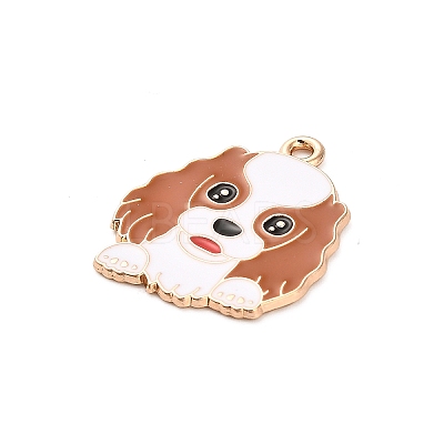 Animal Puppy Alloy Enamel Pendants FIND-V001-03G-04-1