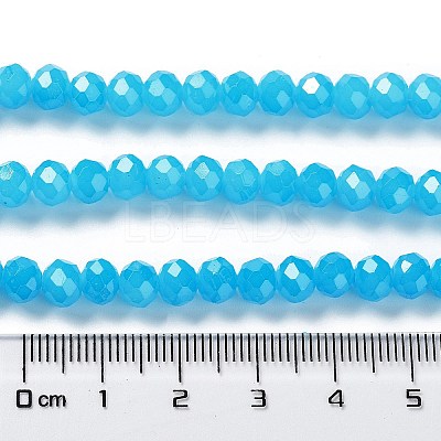 Baking Paint Imitation Jade Glass Bead Strands DGLA-A034-J8MM-A13-1
