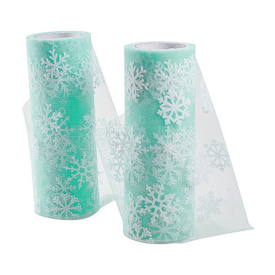 Snowflake Deco Mesh Ribbons OCOR-P010-G11-1
