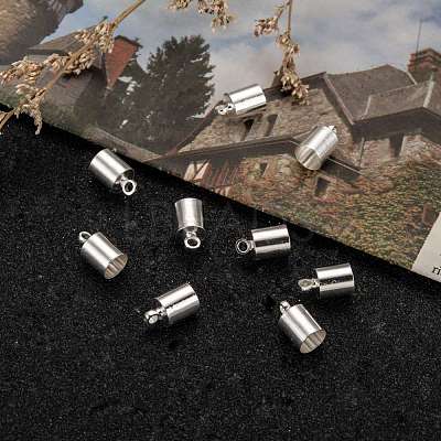 Brass Cord Ends KK-EC041-S-NF-1