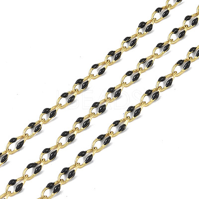 Ion Plating(IP) 304 Stainless Steel Dapped Chains AJEW-Q150-09G-02-1