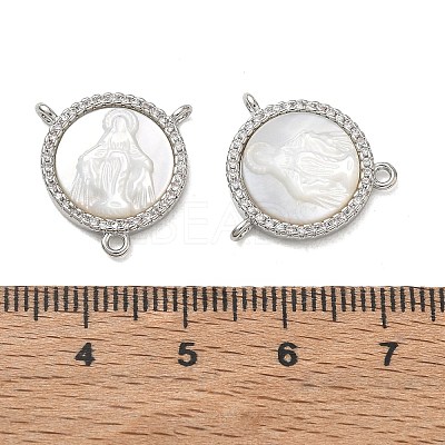 Brass Micro Pave Clear Cubic Zirconia Chandelier Component Links CU-CBA5585-03P-01-1