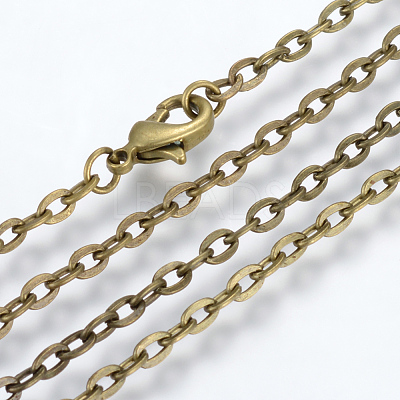 Iron Cable Chains Necklace Making X-MAK-R013-45cm-AB-1