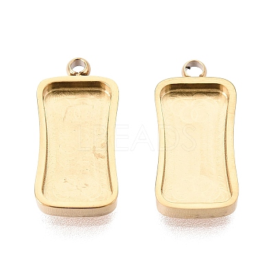 304 Stainless Steel Pendant Cabochon Component STAS-Q113-19A-G-1