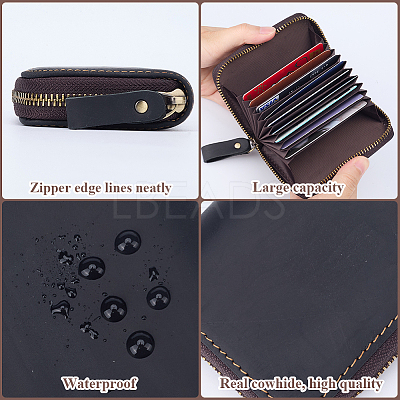 Rectangle Leather Credit Card Wallets for Women Men AJEW-WH20001-31C-1