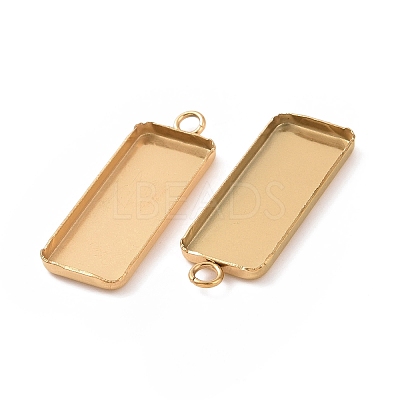 Ion Plating(IP) 304 Stainless Steel Pendant Cabochon Settings X-STAS-I069-36G-1