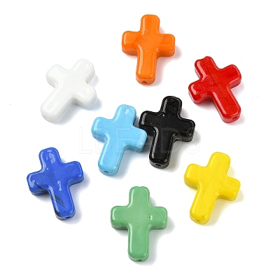 8Pcs 8 Colors Handmade Lampwork Beads LAMP-CJ0003-09-1
