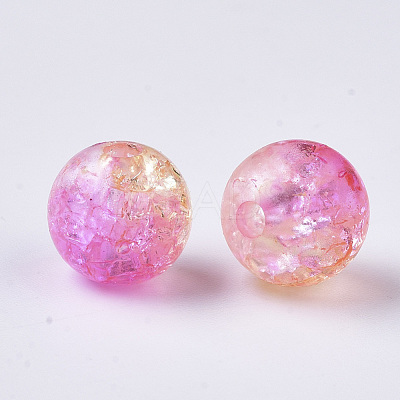 Transparent Crackle Acrylic Beads CACR-N002-07-1