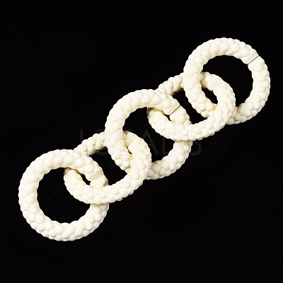 Spray Painted CCB Plastic Linking Rings CCB-Q091-010F-1