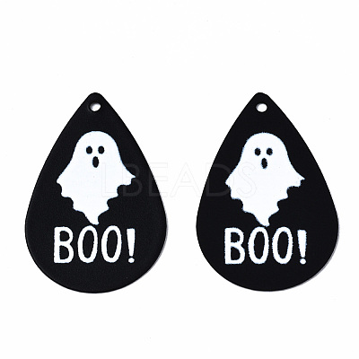 Spray Painted Iron Pendants IFIN-T016-64-1