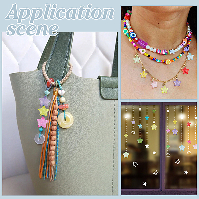 130Pcs 2 Styles Transparent Acrylic Beads MACR-ME0001-23-1
