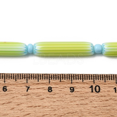 Handmade Lampwork Chevron Beads LAMP-Z019-01-15-1