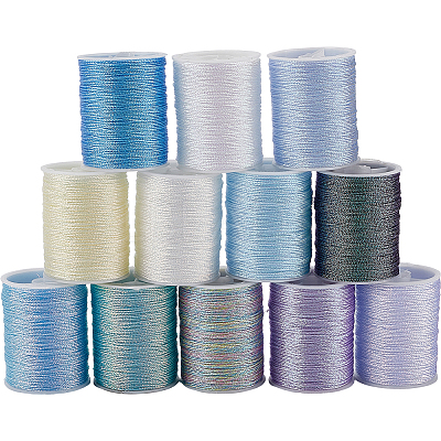 12 Rolls 12 Colors Metallic Sewing Thread OCOR-CY0002-02C-1