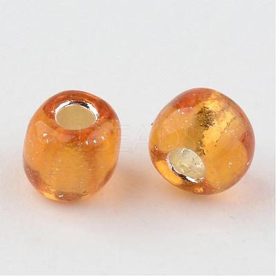 6/0 Round Silver Lined Round Hole Glass Seed Beads X-SEED-A005-4mm-22C-1