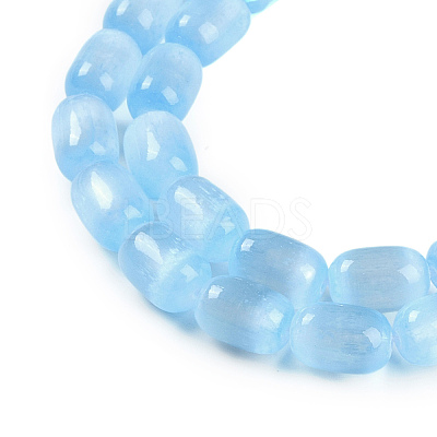 Natural Selenite Beads Strands G-F750-18-1