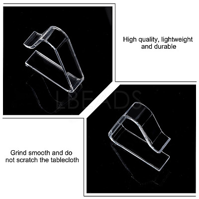 48Pcs 2 Style Transparent Plastic Tablecloth Clips AJEW-GL0002-08-1