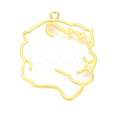 Zinc Alloy Open Back Bezel Pendants X-PALLOY-D580-05G-I-1