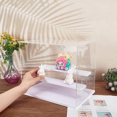 Transparent Plastic Minifigures Display Case ODIS-WH0025-142B-1