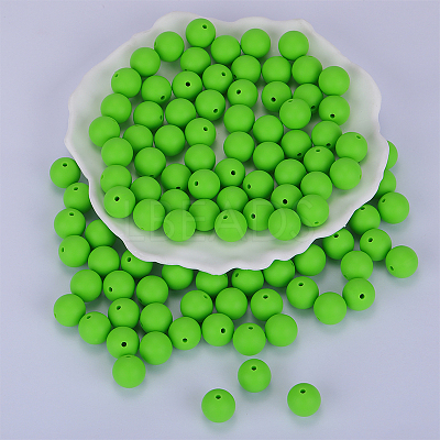 Round Silicone Focal Beads SI-JX0046A-119-1