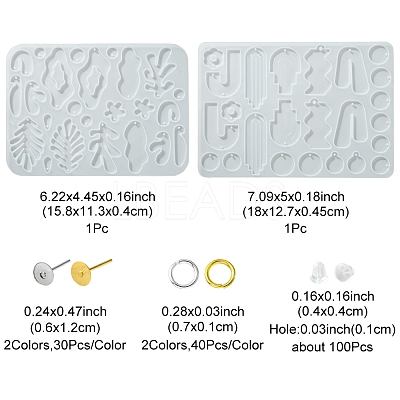2Pcs 2 StyleLeaf & Tree Pendant Silicone Molds DIY-FS0005-05-1