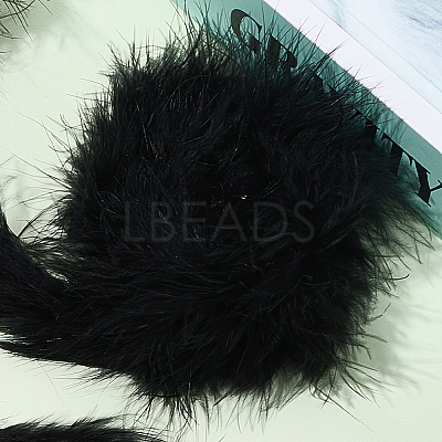 Turkey Feather Ornament Accessories AJEW-WH20018-91B-1