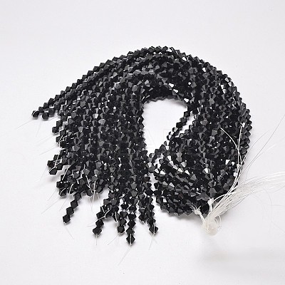 Imitate Austrian Crystal Bicone Glass Beads Strands GLAA-F029-6x6mm-02-1