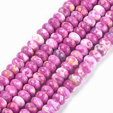 Synthetic Ocean White Jade Beads Strands TURQ-T002-01D-1