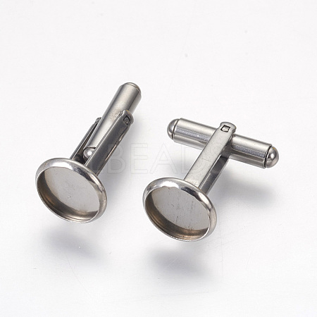 304 Stainless Steel Cuffinks STAS-G187-23P-10mm-1