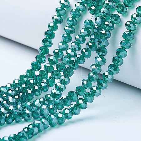 Electroplate Glass Beads Strands EGLA-A034-T1mm-A18-1