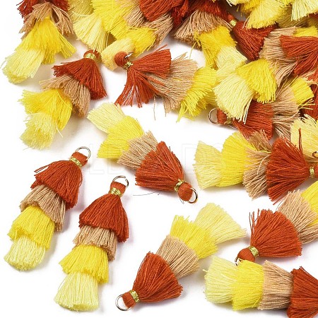 Polycotton(Polyester Cotton) Layered Tassel Big Pendant Decorations FIND-T052-16-04-1