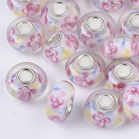 Handmade Lampwork European Beads X-LAMP-S193-004F-1