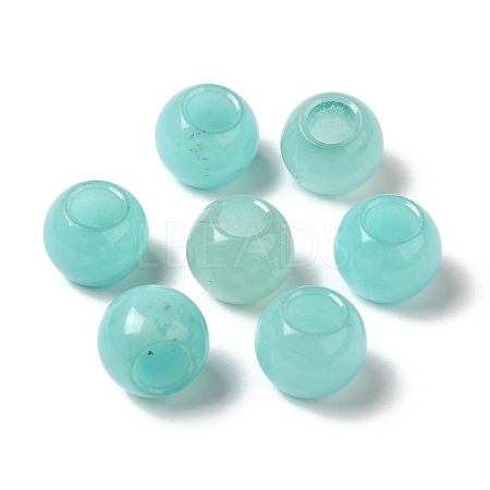 Natural White Jade(Dyed) European Beads G-N342-03P-1