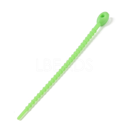 Oval Shape Silicone Cable Zip Ties AJEW-C034-03J-1