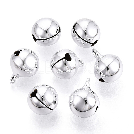 PVD Vacuum Plating Brass Bell Charms Pendants X-KKB-R002-12mm-08-1