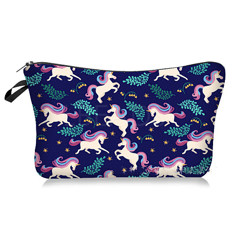 Unicorn Pattern Polyester Makeup Storage Bag WG49721-03-1