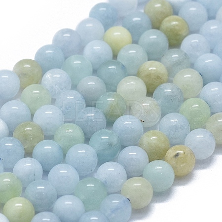 Natural Aquamarine Beads Strands G-D0013-67B-1