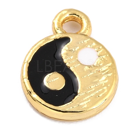 Golden Alloy Enamel Pendants KK-P197-17B-G-1