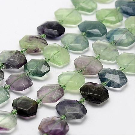 Natural Fluorite Beads Strands G-F474-01-1