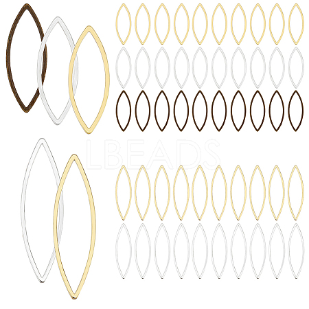   150pcs 5 style Brass Linking Rings KK-PH0005-53-1