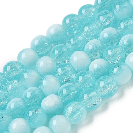 Crackle Glass Beads Strands GLAA-U001-8mm-08-1