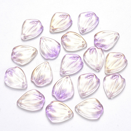 Transparent Spray Painted Glass Pendants LS-GLAA-T016-27A-1