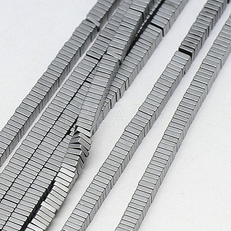 Electroplate Non-magnetic Synthetic Hematite Heishi Beads Strands G-J171B-3x3mm-02-1
