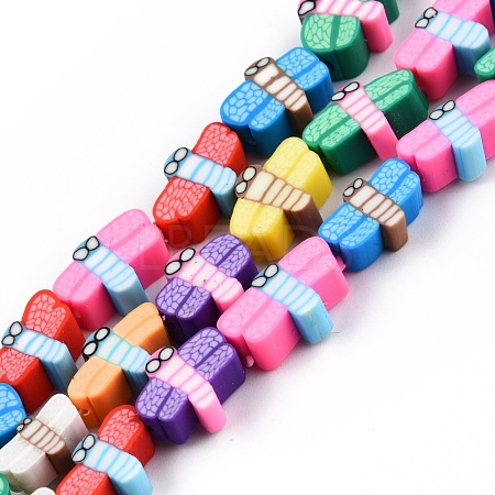 Handmade Polymer Clay Beads Strands CLAY-N010-087A-1