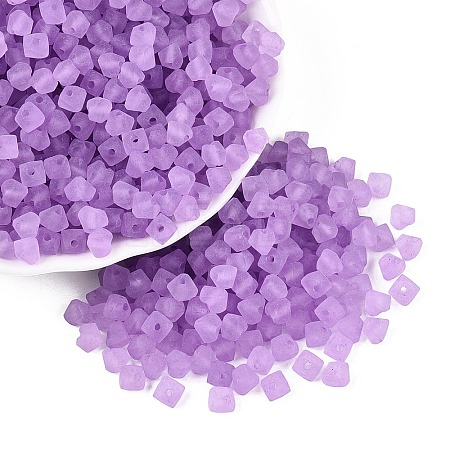 FGB Frosted Transparent Glass Seed Beads SEED-N013-03A-07-1