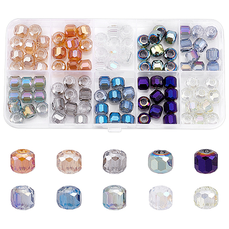100Pcs 10 Colors Electroplate Glass Beads GLAA-PH0004-53-1