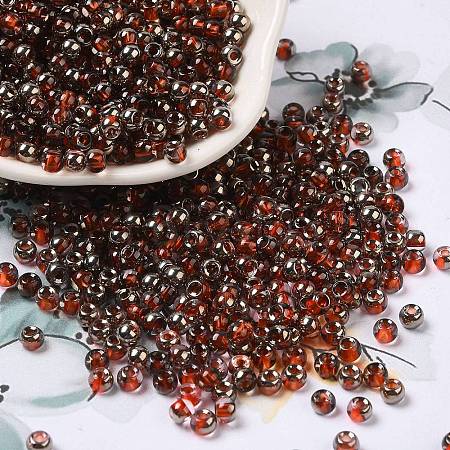 Transparent Inside Colours Glass Seed Beads SEED-H002-A-C205-1