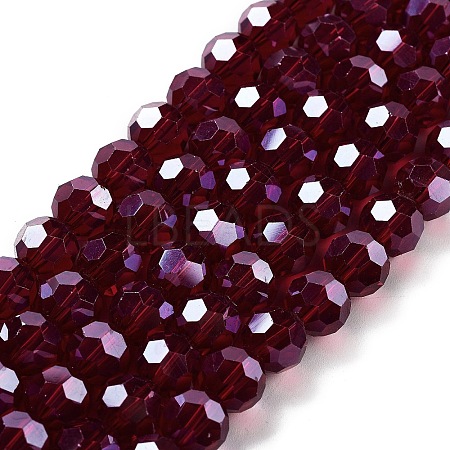 Electroplate Transparent Glass Beads Strands EGLA-A035-T10mm-A02-1