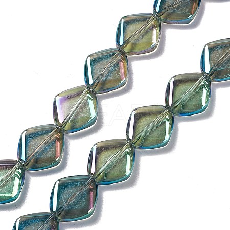 Electroplate Glass Beads Strands EGLA-L032-FR03-1